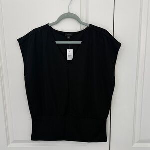 Ann Taylor Black V-Neck Blouse